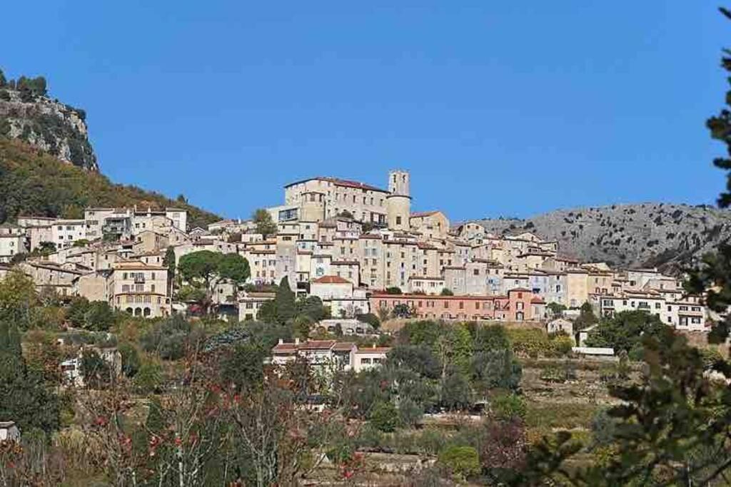 Studio Calme Et Agreable Avec Acces Jardin Partage Le Bar-sur-Loup Exteriör bild